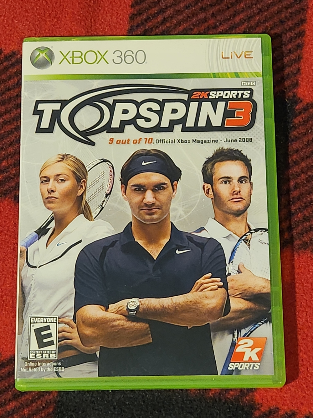 Top Spin 3 Xbox 360 Video Game - Green Case